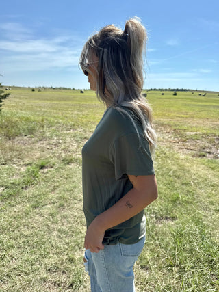 V-Neck soft touched tee-Short sleeve-It&#x27;s Personal Boutique LLC