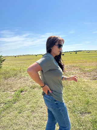 V-Neck soft touched tee-Short sleeve-It&#x27;s Personal Boutique LLC