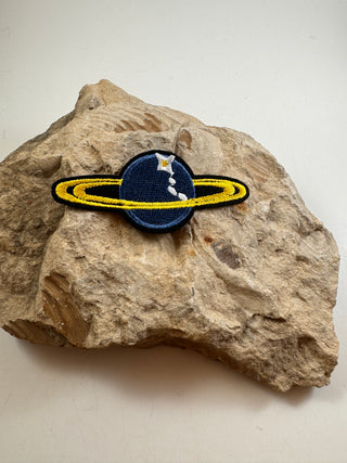 Space patches-Hats-Yellow ring planet-It&#x27;s Personal Boutique LLC