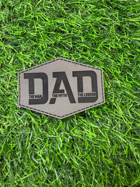 DAD Leather Patch-Hats-Gray-It&#x27;s Personal Boutique LLC
