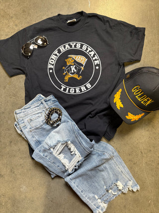 FHSU Vintage Tigers Tee (comfort colors)-FHSU-It&#x27;s Personal Boutique LLC