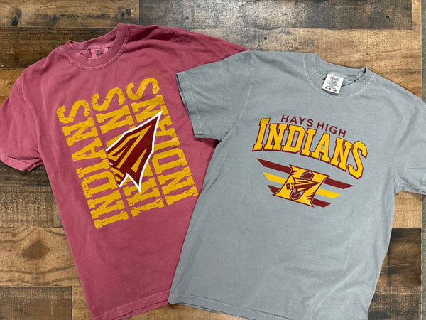 Hays High Grey Indians Tee