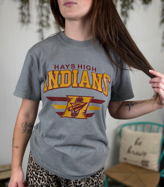 Hays High Grey Indians Tee