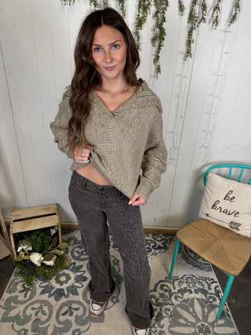 Cozy Foldover V-Neck