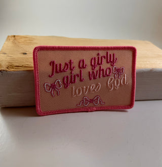 Girly Girl Loves God Patch-Hats-It&#x27;s Personal Boutique LLC