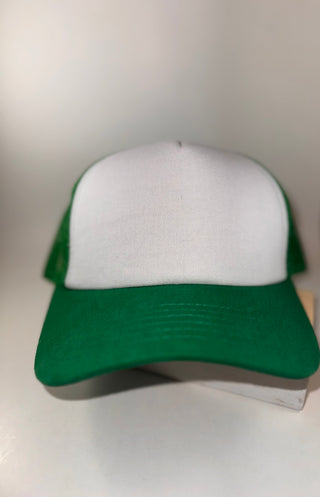 Trucker Hats (custom)-Hats-Dark Green and White-It&#x27;s Personal Boutique LLC