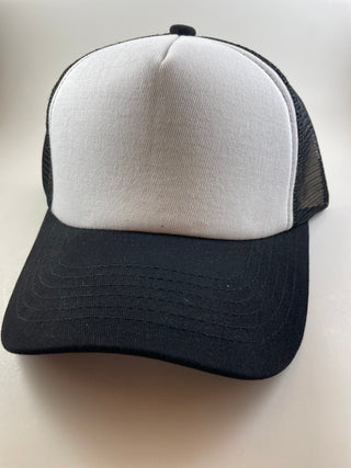 Trucker Hats (custom)-Hats-Black and white-It&#x27;s Personal Boutique LLC
