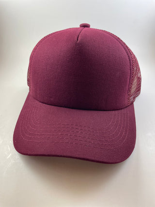 Trucker Hats (custom)-Hats-Maroon-It&#x27;s Personal Boutique LLC