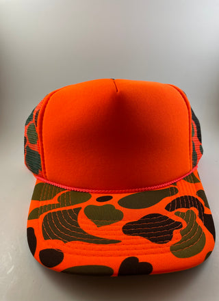 Trucker Hats (custom)-Hats-Vintage Orange Camo-It&#x27;s Personal Boutique LLC
