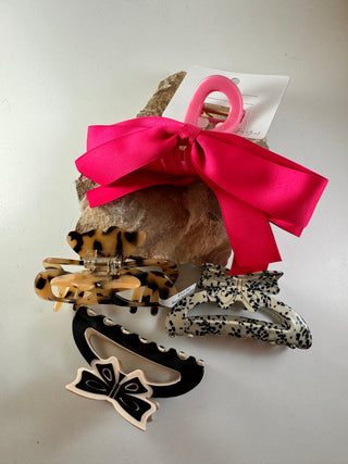 Bow Claw Hair Clips-Hair Accessories-It&#x27;s Personal Boutique LLC