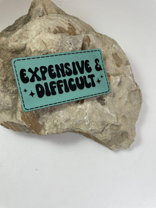 Expensive and Difficult patch-Hats-Teal-It&#x27;s Personal Boutique LLC