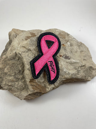 Breast Cancer Awareness Patches-Hats-Dark Pink “Fight”-It&#x27;s Personal Boutique LLC