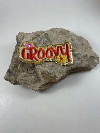 Groovy Varsity Patch-Hats-It&#x27;s Personal Boutique LLC