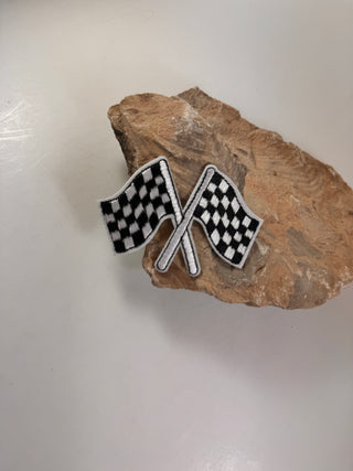 Race flags patch-Hats-It&#x27;s Personal Boutique LLC