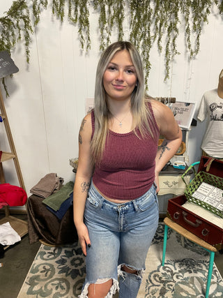 Ribbed Knit Tank-Tanks-It&#x27;s Personal Boutique LLC