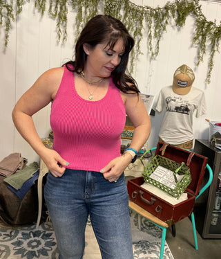 Ribbed Knit Tank-Tanks-It&#x27;s Personal Boutique LLC