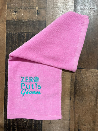 Funny Golf Towels-All the Things-Zero puts given Pink-It&#x27;s Personal Boutique LLC