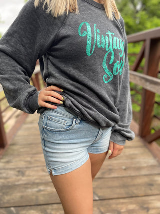 Risen light wash denim shorts-Bottoms-It&#x27;s Personal Boutique LLC