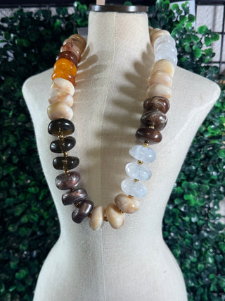 Earthy Tone Beaded Necklace