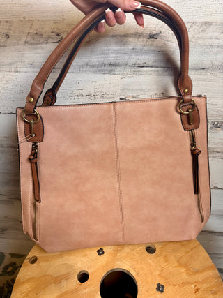 Jen & Co Purses-Accessories-Connar Tote Nude-It&#x27;s Personal Boutique LLC