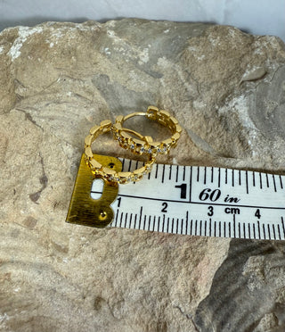 Earrings $15-Jewlery-Rhinestone chain hoops-It&#x27;s Personal Boutique LLC