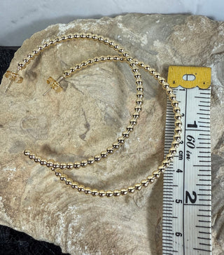 Earrings $15-Jewlery-Gold studded hoops-It&#x27;s Personal Boutique LLC