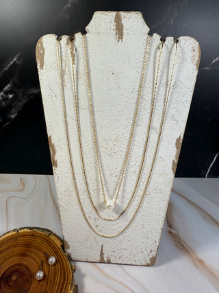 Necklaces $18-Jewlery-Layered gold with pearl-It&#x27;s Personal Boutique LLC