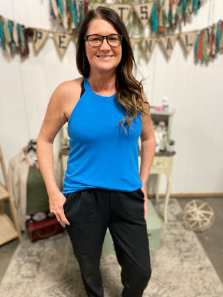 Rocker Tank Bright Blue-Tanks-It&#x27;s Personal Boutique LLC