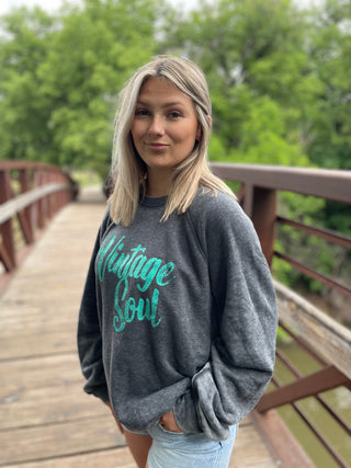 Vintage Soul Crewneck Sweatshirt-Sweatshirts-It&#x27;s Personal Boutique LLC