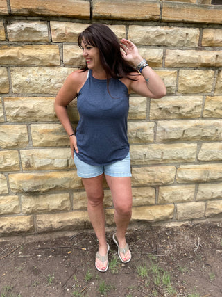 Rocker Navy Frost Tank-Tanks-It&#x27;s Personal Boutique LLC