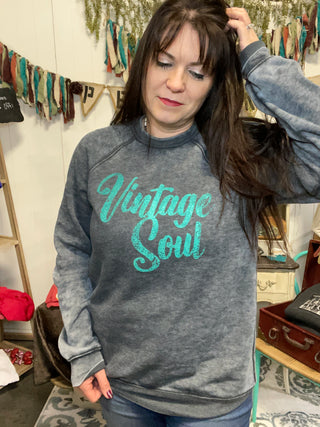 Vintage Soul Crewneck Sweatshirt-Sweatshirts-It&#x27;s Personal Boutique LLC