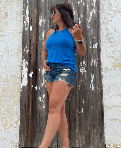 Rocker Tank Bright Blue