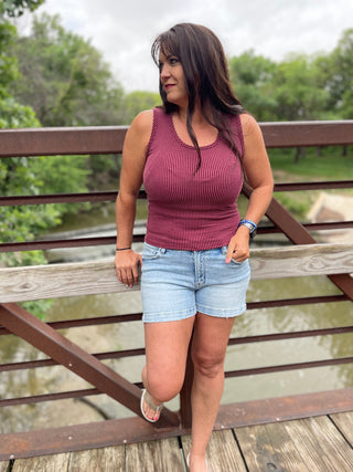 Ribbed Knit Tank-Tanks-It&#x27;s Personal Boutique LLC