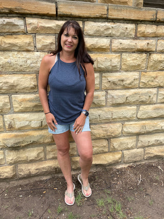 Rocker Navy Frost Tank-Tanks-It&#x27;s Personal Boutique LLC