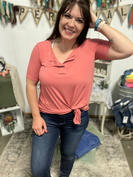 Ash Rose Short Sleeve Button Down