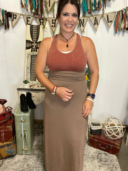 Mocha Maxi Skirt