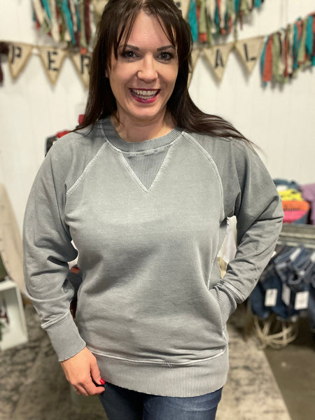 Ash Black Pullover with pockets