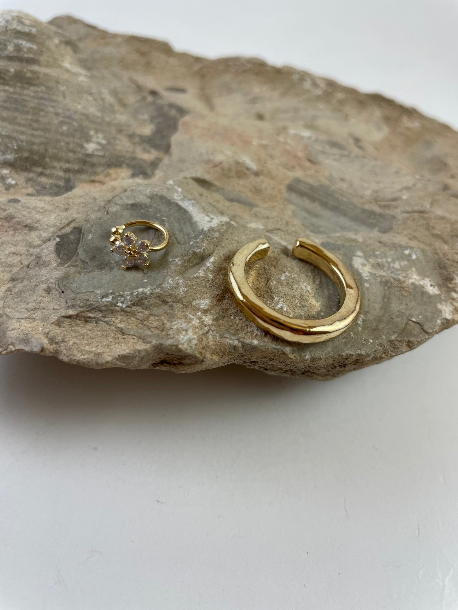 Mini Flower Ear Cuff Earring Set