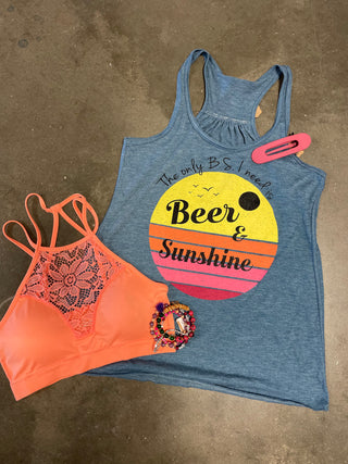 Beer and Sunshine Tank-Tanks-It&#x27;s Personal Boutique LLC
