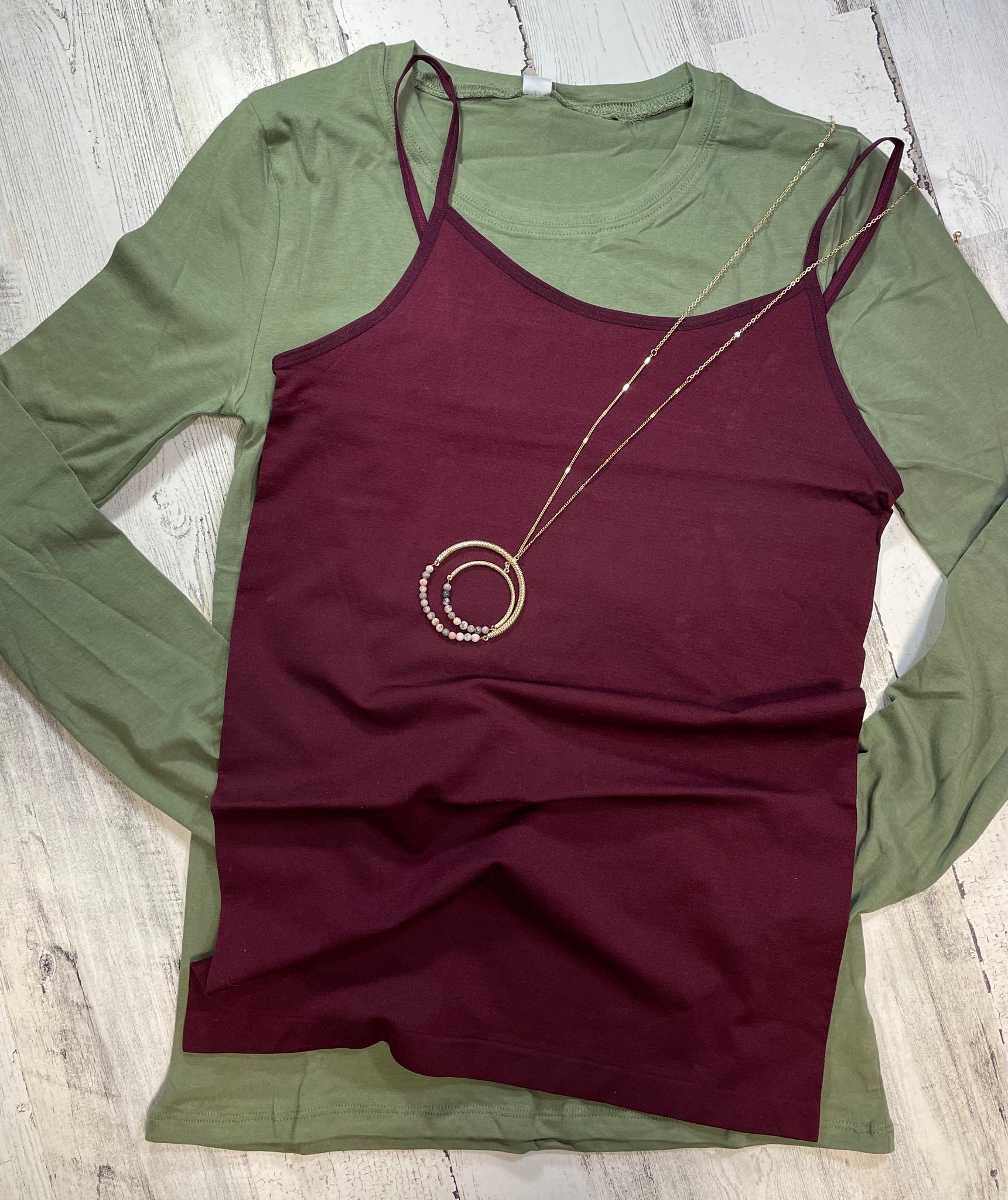 DK Burgundy Cami Tank