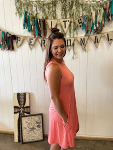 Coral Tank Dress