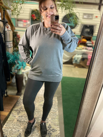 Ash Black Pullover with pockets