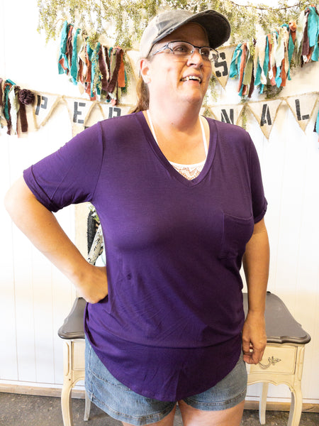 Eggplant Short Sleeve
