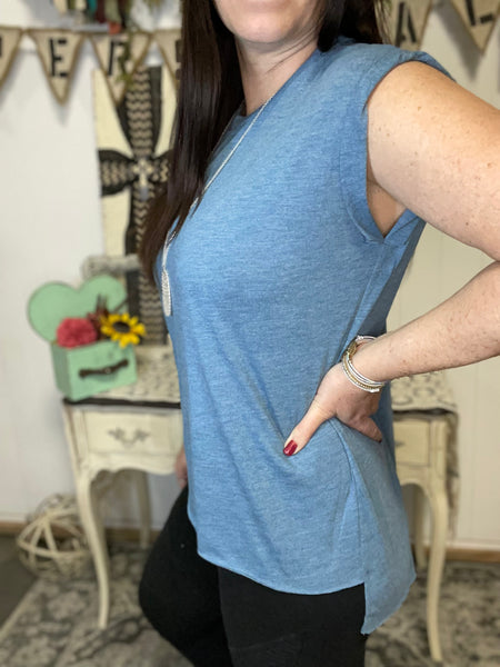 Rolled Cuff Muscle Tee