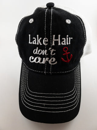 Lake Hair hat-Hats-Black/White/Red-It&#x27;s Personal Boutique LLC