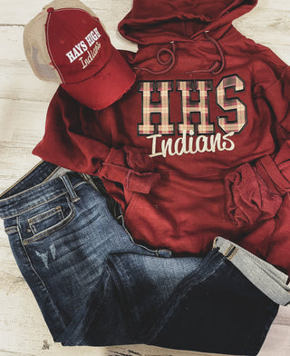 HHS hoodie sweatshirt-Sweatshirts-small/maroon-It&#x27;s Personal Boutique LLC