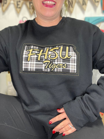 Black Plaid FHSU Sweatshirts