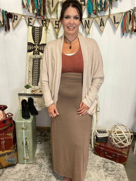 Mocha Maxi Skirt