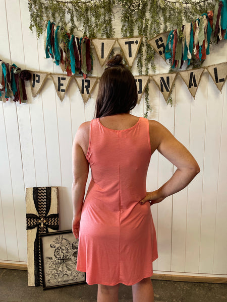 Coral Tank Dress