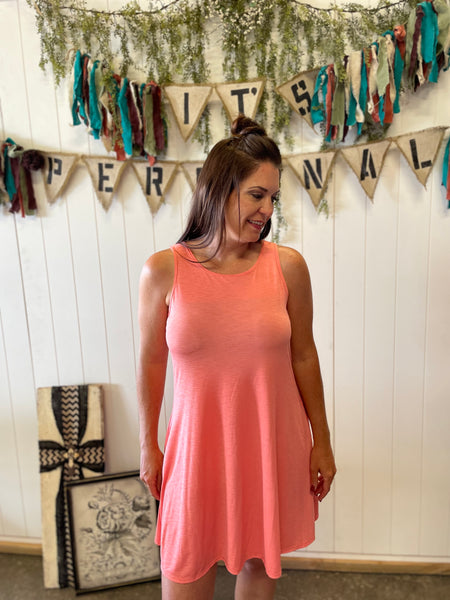 Coral Tank Dress